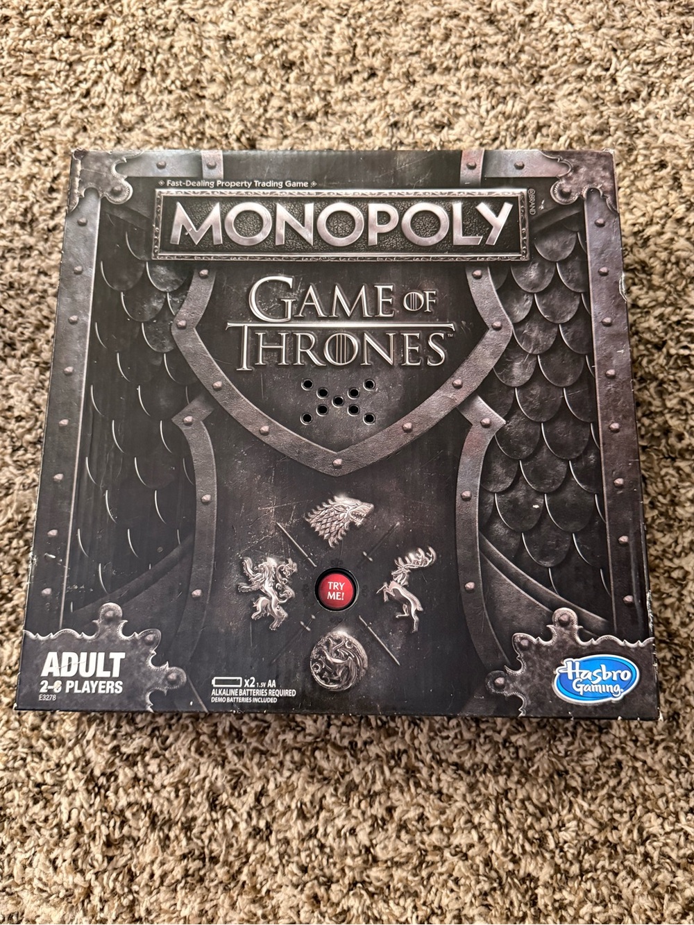 Monopoly Game of Thrones Edition Board Game - Black